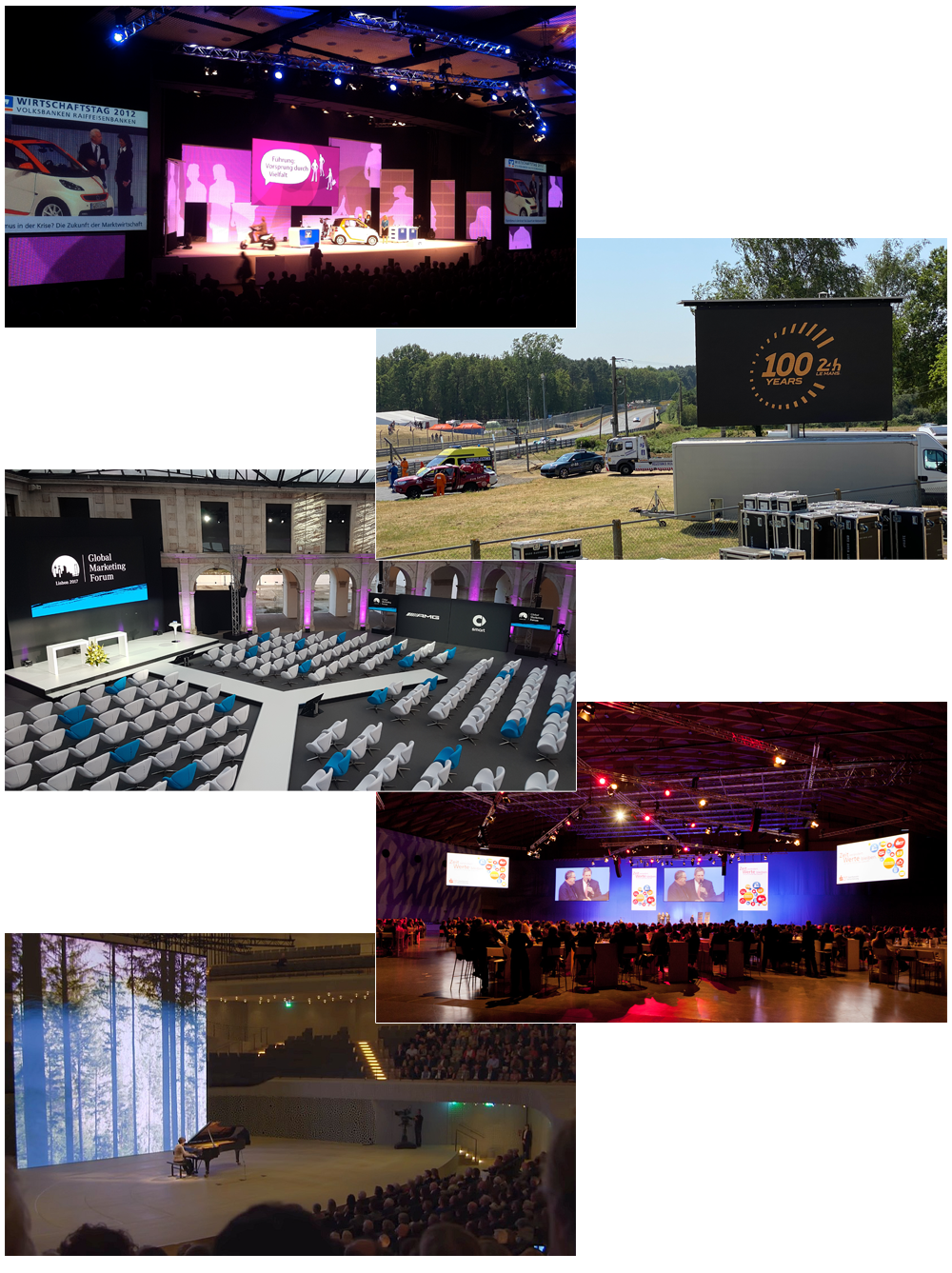 Collage verschiedener Events