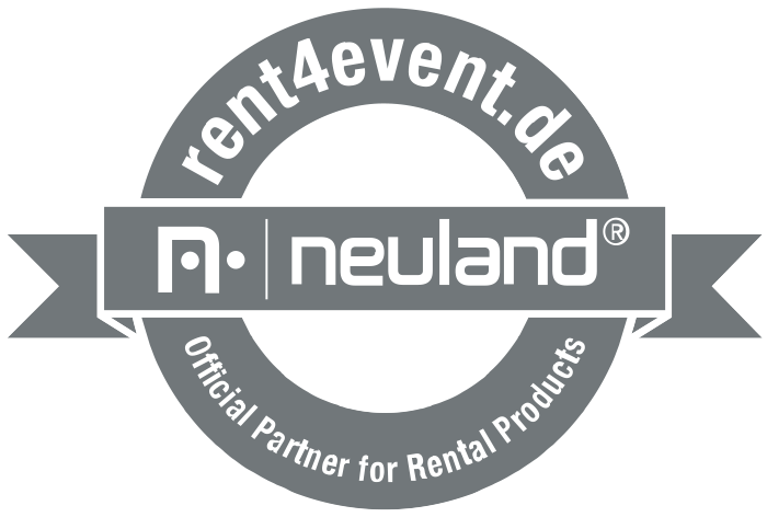 Seal: rent4event GmbH - Official Neuland partner for rental products